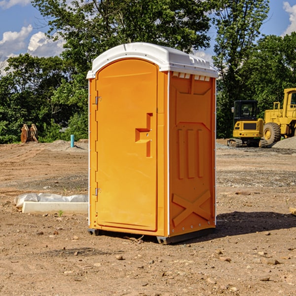 how often are the portable restrooms cleaned and serviced during a rental period in Rosewood Heights Illinois